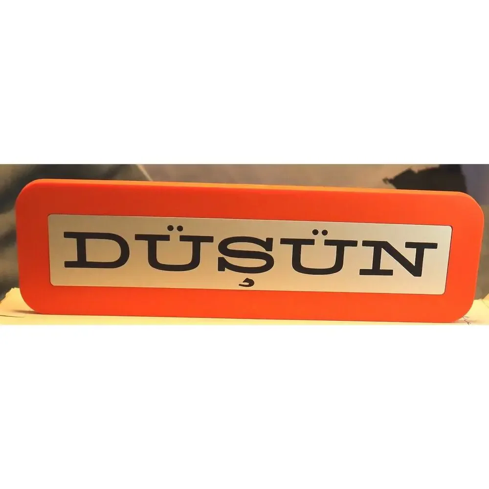 Vintage IBM Think Sign Turkish Dusun Red-Orange Original Box